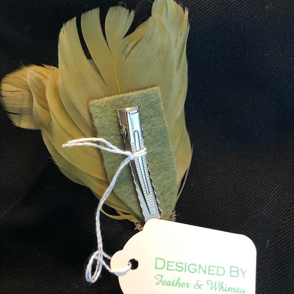 Green plaid hair clip - Picture 2 of 3